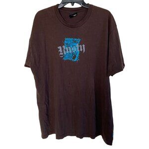 Rusty Surfboards T-Shirt Tshirt T Shirt Men's XL Chocolate Brown Vintage 90's Sk